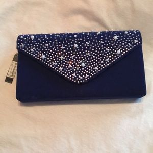 Charming Charlie Beaded and velvet clutch
